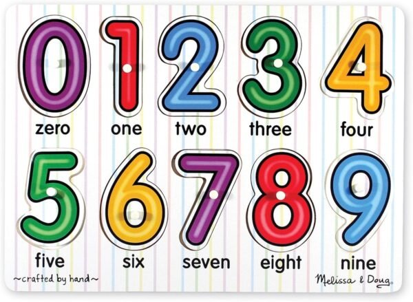 Melissa & Doug Numbers Peg Puzzle 10 pcs Kit Toy
