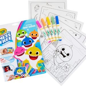 Crayola Baby Shark Wonder Pages Mess Free Coloring Gift, Kids Indoor Activities