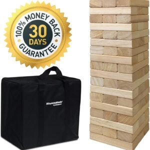 EasyGoProducts 54Piece Giant Wood Block Stack & Tumble Tower Toppling Blocks Game