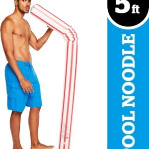 BigMouth Inc. Giant Inflatable Bendy Straw Pool Float, Thick Vinyl Noodle, 5