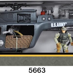 United States Army Chopper Playset with 2 Soldiers Kit Toy