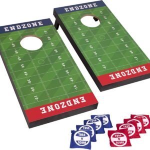 Indoor Outdoor Games Classic Football Cornhole Set - Includes 8 Bean Bags