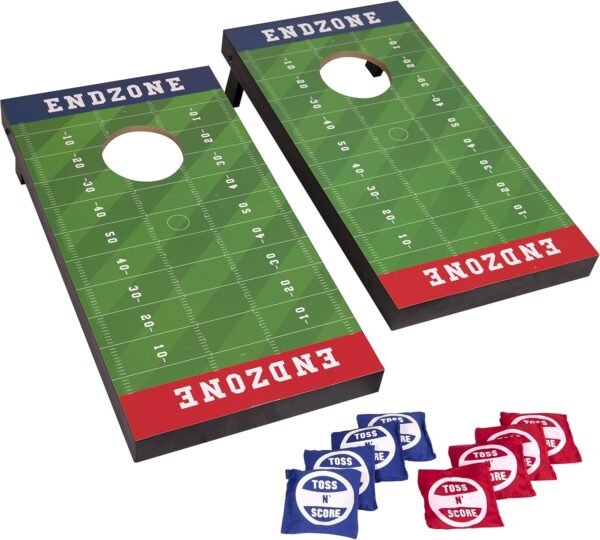 Indoor Outdoor Games Classic Football Cornhole Set - Includes 8 Bean Bags