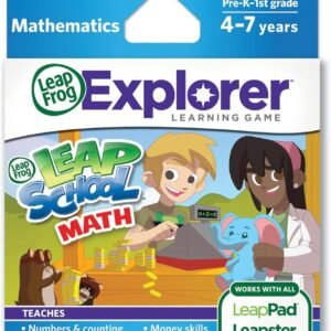 LeapFrog LeapSchool Math Learning Game works with LeapPad Tablets, LeapsterGS, and Leapster