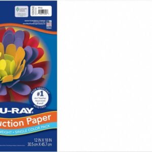 Tru-Ray Heavyweight Construction Paper, White, 12 x 18, 50 Sheets