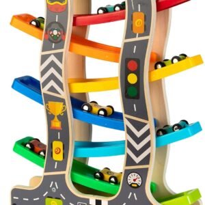 Toy To Enjoy Wooden Racer Ramp Toy with 7 Car Ramps, 1