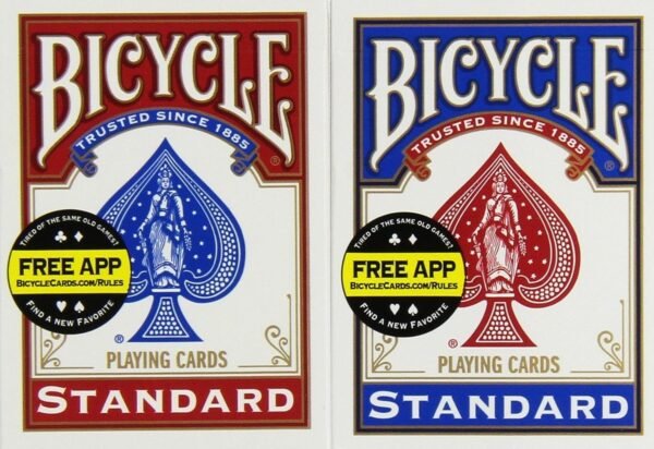 Bicycle Poker Size Standard Index Playing Cards 4-Pack Colors May Vary Red,