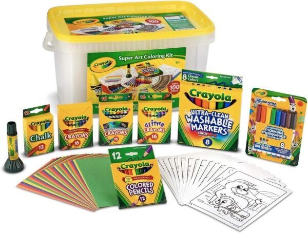 Crayola Super Art Coloring Kit, Gift for Kids, Over 100Piece Amazon Exclusive