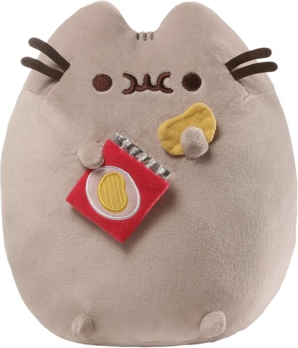 GUND Pusheen Snackables Potato Chip Cat Plush Stuffed Animal, Gray, 9.5