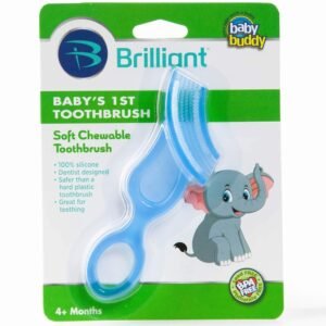 Brilliant Babys 1st Toothbrush Teether - Premium Silicone First Toothbrush for Babies