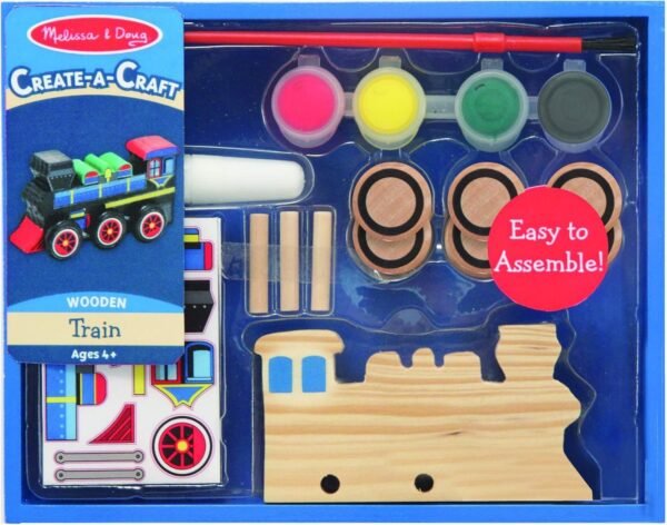 Melissa & Doug Decorate-Your-Own Wooden Train Craft Kit Toy Fun