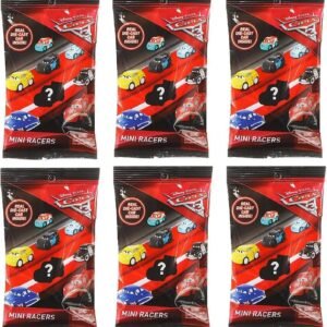 Bundle of 6 Disney Pixar Cars 3 Die-Cast Mini Racers Blind Bags