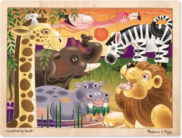 Melissa & Doug African Plains Jigsaw Puzzle 24 pc Kit