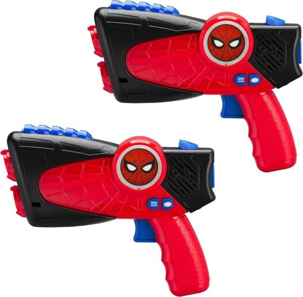 eKids Marvel Spiderman Far from Home Laser-Tag Infared Blasters, Lights Up &