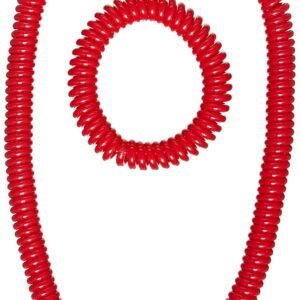 Abilitations Integrations Chewlery Chewable Jewelry - Necklace and Bracelet Set - Red