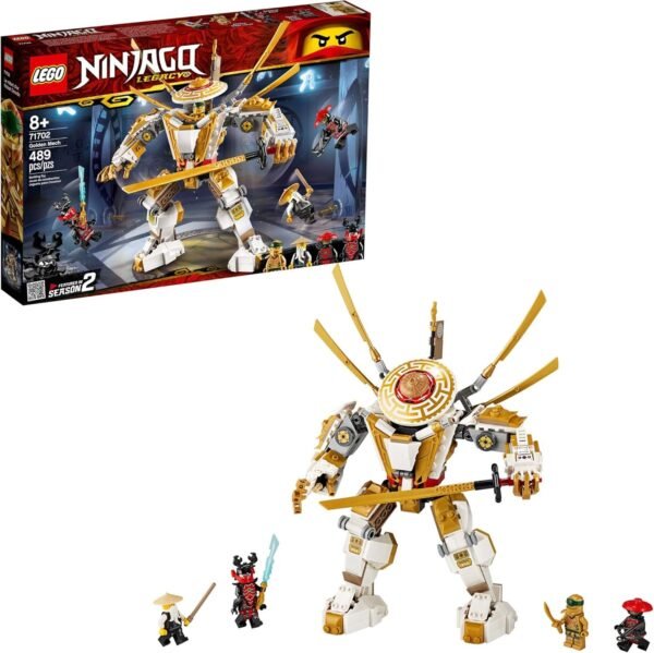 LEGO NINJAGO Legacy Golden Mech 71702, Cool Toys for Kids Building Kit,
