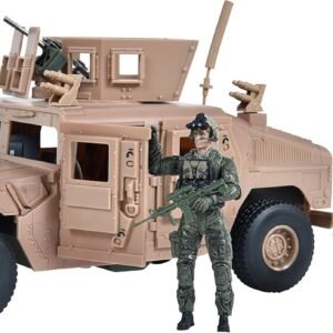 Sunny Days Entertainment M1114 Up-Armored Humvee Vehicle Playset with Action Figure and