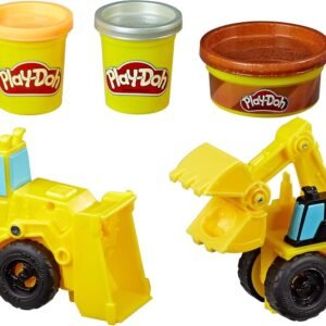 Play-Doh Wheels Excavator & Loader Toy Construction Trucks with Non-Toxic Sand Buildin