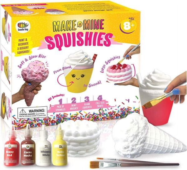 Arts and Crafts for Girls. DIY Dessert Paint Your Own Squishies Kit