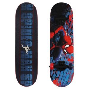 PlayWheels Ultimate Spider-Man 28 Inch Complete Skateboard - Beginner Trick Skateboard for