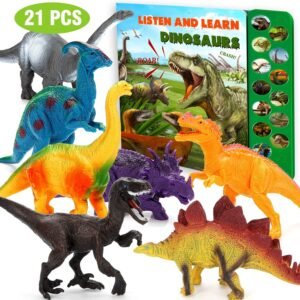 Dinosaur Toys for Boys and Girls - 21 Packs Realistic Dinosaurs Figures