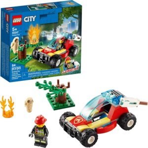 LEGO City Forest Fire 60247 Firefighter Toy, Cool Building Toy for Kids,