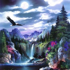 Moonlit Eagle 300 pc Jigsaw Puzzle by SUNSOUT INC Kit