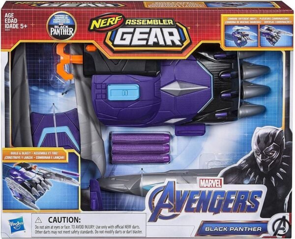 Avengers Marvel Endgame Nerf Black Panther Assembler Gear Kit Toy