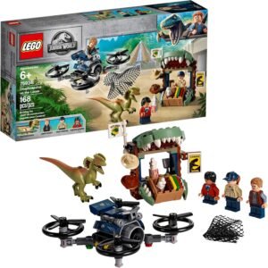 LEGO Jurassic World Dilophosaurus on The Loose 75934 Building Kit 168 Pieces
