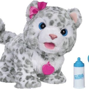 FurReal Flurry, My Baby Snow Leopard Interactive Plush Toy, Ages 4 &