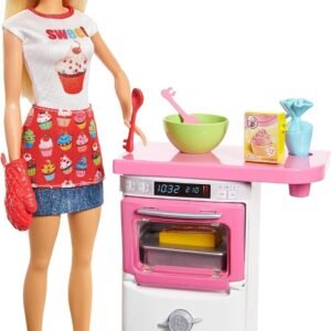 Barbie Doll with Oven & Rising Food Kit Toy Fun