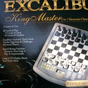 Excalibur King Master 2 in 1 Electronic Chess & Checker Game