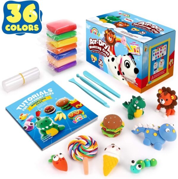 Sago Brothers 36 Colors Modeling Clay for Kids, Soft Molding Clay for