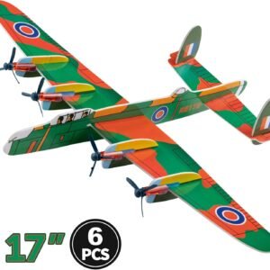 Bedwina Airplane Toys - 6 Pack - 17 Inch Giant Bomber Glider
