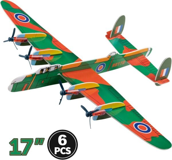 Bedwina Airplane Toys - 6 Pack - 17 Inch Giant Bomber Glider
