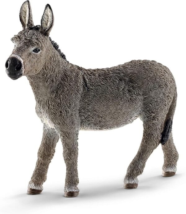 SCHLEICH Farm World Donkey Educational Figurine for Kids Ages 3-8
