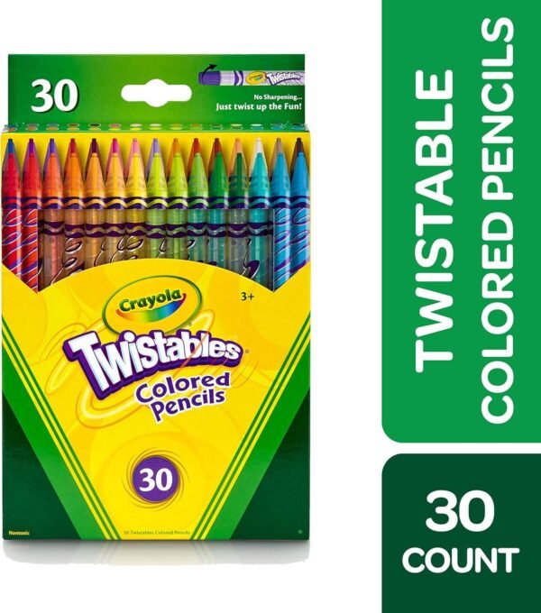 Crayola Twistables Colored Pencils, 30 Count, Assorted Colors, Gift Kit