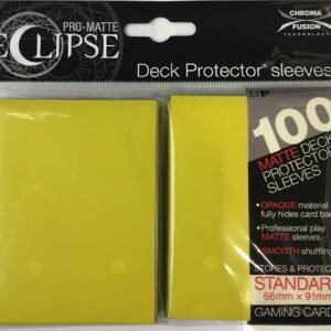 Ultra Pro Matte Eclipse Lemon Yellow Standard Deck Protector Sleeves 100 Count