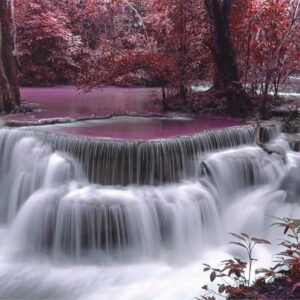 1000 Pieces Forest Waterfall Puzzle Wooden Mountains Waterfall Jigsaw Puzzles for Adult