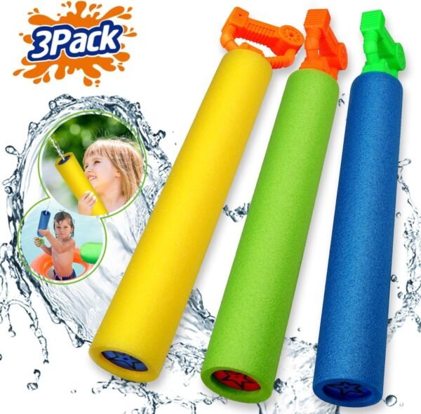 Bieyaaso Water Guns for Kids 3Pack Super Blaster Soaker Foam Water Pool