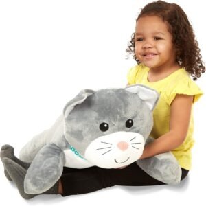 Melissa & Doug Cuddle Cat Jumbo Plush Stuffed Animal with Activity Card