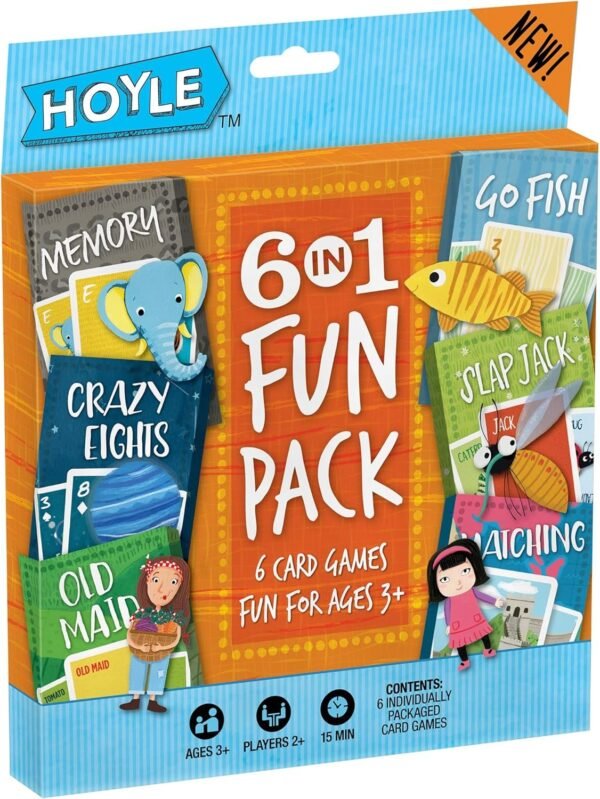 Hoyle Fun Pack Kids Card Games Kit Toy Set Play