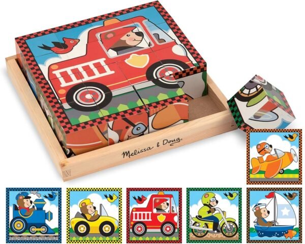 Melissa & Doug Vehicles Cube Puzzle Kit Toy Fun Kids
