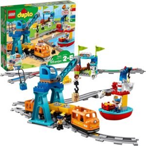 LEGO DUPLO Cargo Train 10875 Battery-Operated Building Blocks Set, Best Engineering and
