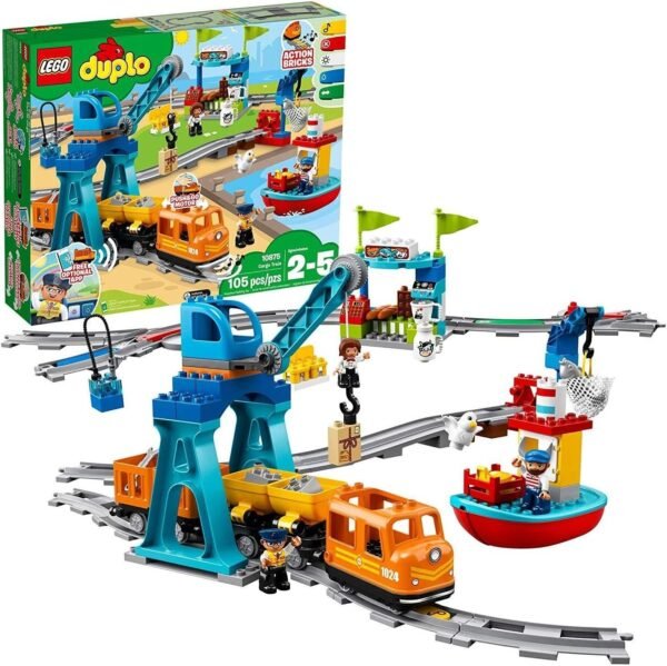 LEGO DUPLO Cargo Train 10875 Battery-Operated Building Blocks Set, Best Engineering and