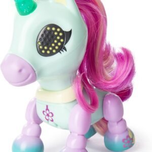 Zoomer - Zupps Tiny Unicorns, Breeze, Interactive Unicorn with Light-up Horn, for