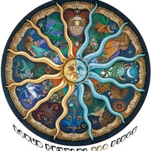 Moon Constellation Jigsaw Puzzle 500 Pieces for Adults Kids, Zodiac Horoscope Puzzles