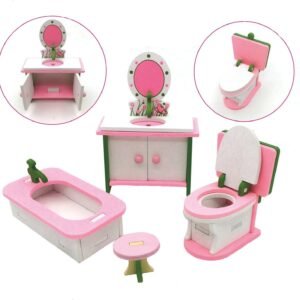 X Hot Popcorn Wooden Colorful Dolls House Furniture Toys Set Miniature Models