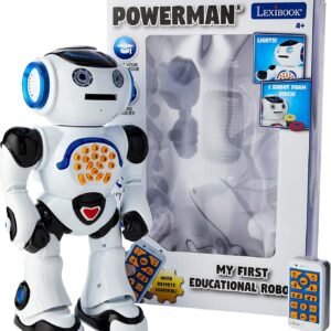 LEXiBOOK ROB50EN_09 Powerman Remote Control Walking Talking Toy Robot, Educational Robot, Dances,