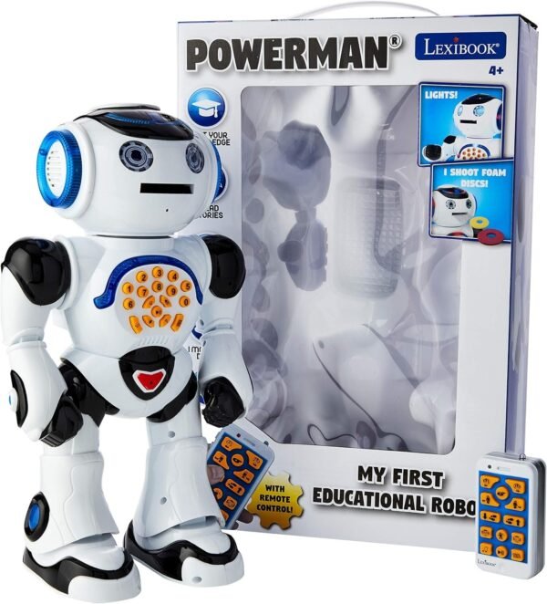 LEXiBOOK ROB50EN_09 Powerman Remote Control Walking Talking Toy Robot, Educational Robot, Dances,